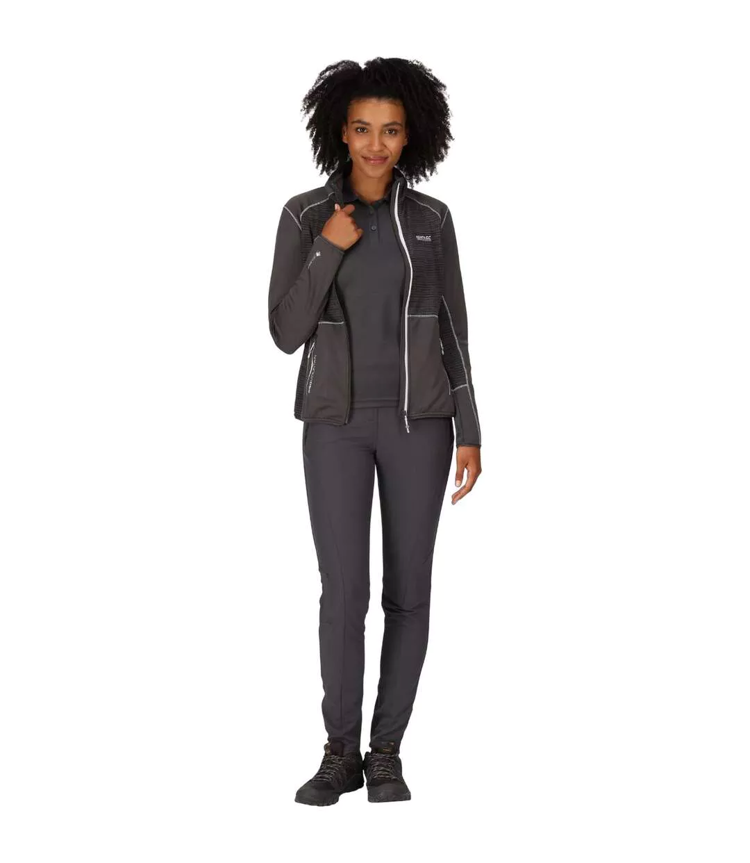 Veste Soft Shell Entièrement Zippée Yare Vii Marl Womens/ladies Gris Phoque Regatta-1