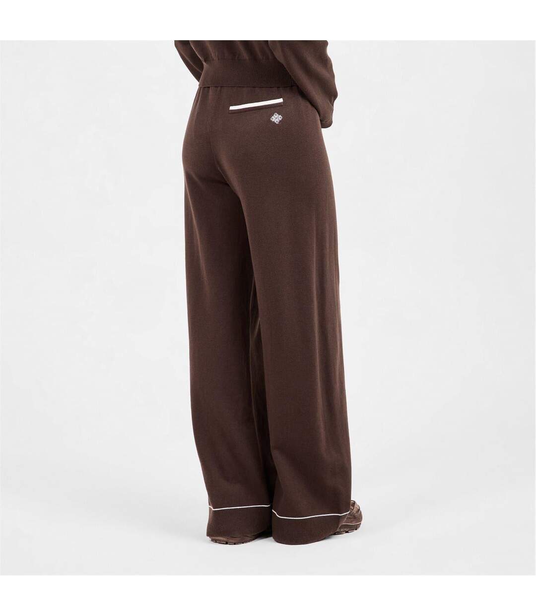 Womens/ladies Knitted Trousers Brown Couture-4