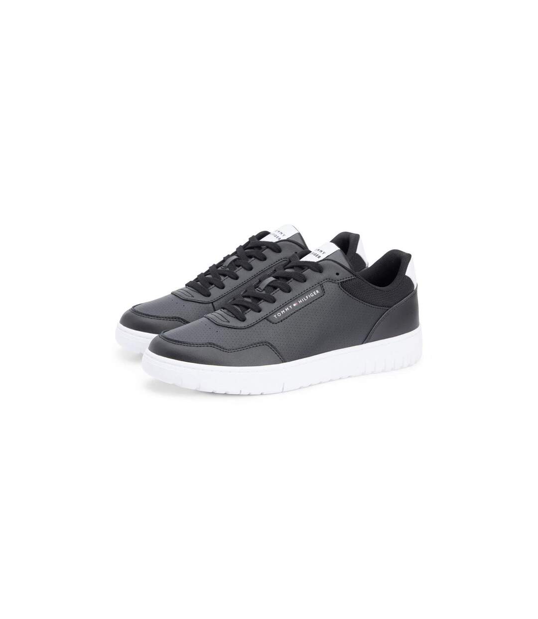 Mens Basket Core Lt Leather Trainers Black Tommy Hilfiger-2