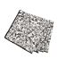 Lot de 4 Serviettes de Table Linette 40x40 Écru & Noir-1