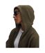 Womens/ladies High Pile Cropped Fleece Jacket Green Under Armour-3