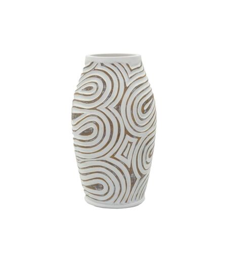 Vase Design en Résine Oblix 35cm Blanc