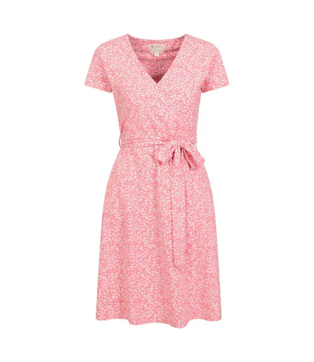 Womens/ladies Santorini Daisy Jersey Uv Protection Dress Coral Mountain Warehouse
