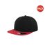 Lot de 2  casquettes avec visière plate adulte noir / rouge Atlantis