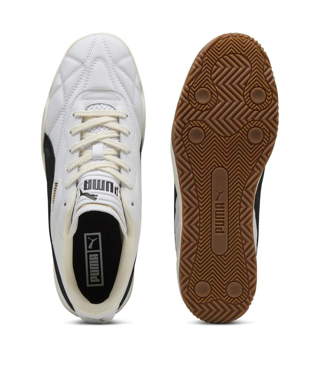 Mens Tifosi Lux Quilted Leather Trainers  White Puma-3