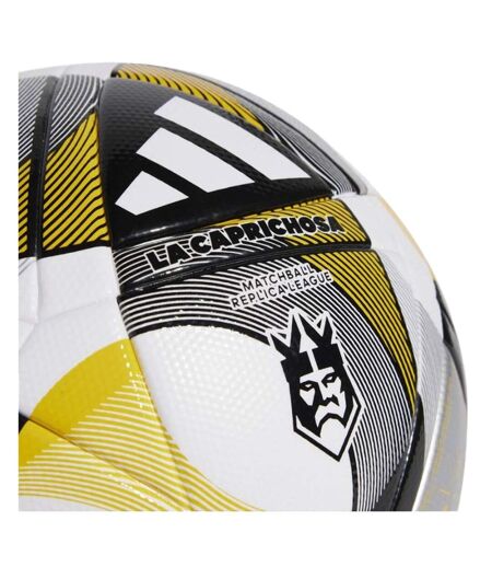 Ballon De Foot Motif/style Emblème Kings League Taille 5 Blanc Jaune Noir Adidas