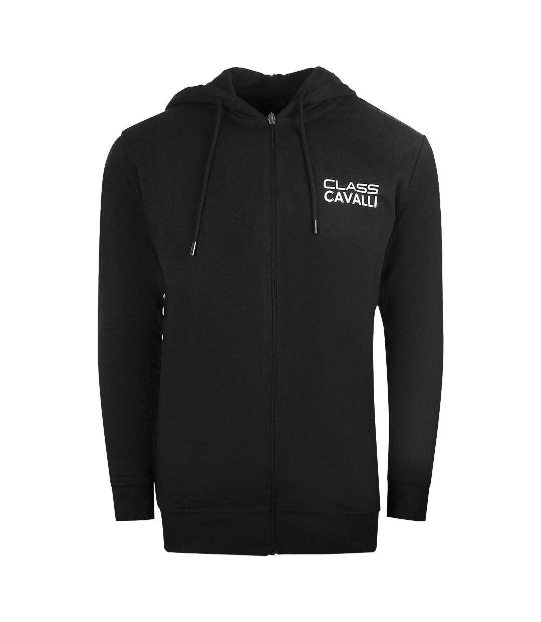 Veste À Capuche Motif Logo Inversé Homme Noir Cavalli Class-1