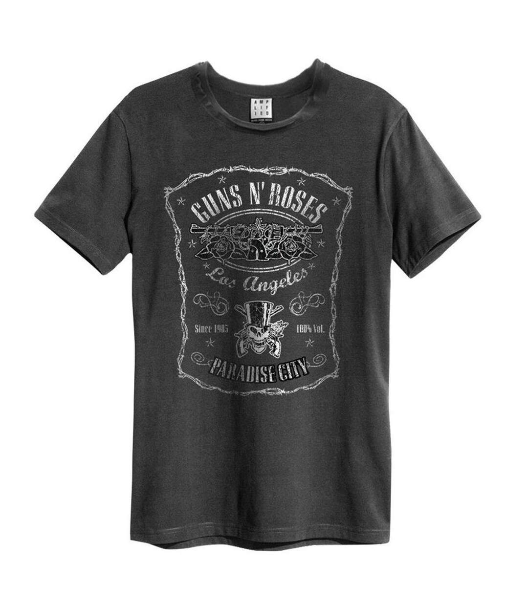 T-shirt Paradise City Adulte Charbon Amplified-1