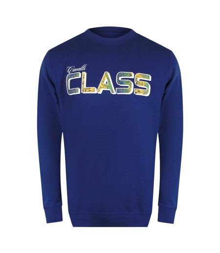 Unisex Adult Floral Logo Sweatshirt Iris Blue Cavalli Class