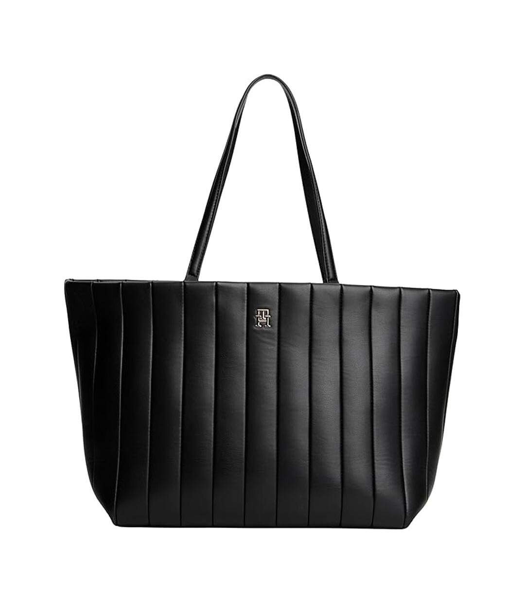 Sac à main noir femme tommy hilfiger grace tote-1