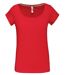 T-shirt col bateau - Femme - K384 - rouge