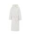 Womens/ladies Fleece Hooded Long-sleeved Robe Grey Linea-1