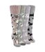 4 Pairs Long Soft Lounge Bed Socks for Ladies-3