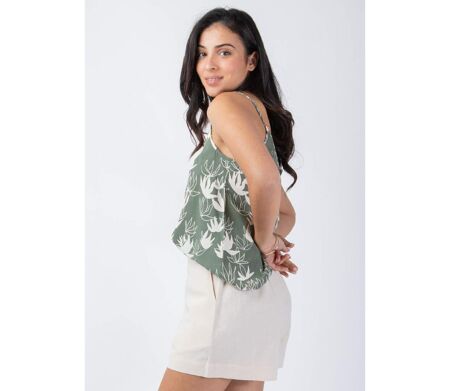 Top femme été viscose AMORE kaki Coton Du Monde
