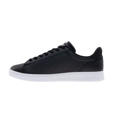 Mens Carnaby Set Leather Trainers Black Lacoste