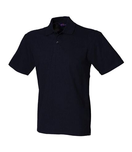 Henbury Unisex Adult Cotton Pique Stretch Polo Shirt (Navy) - UTPC5585
