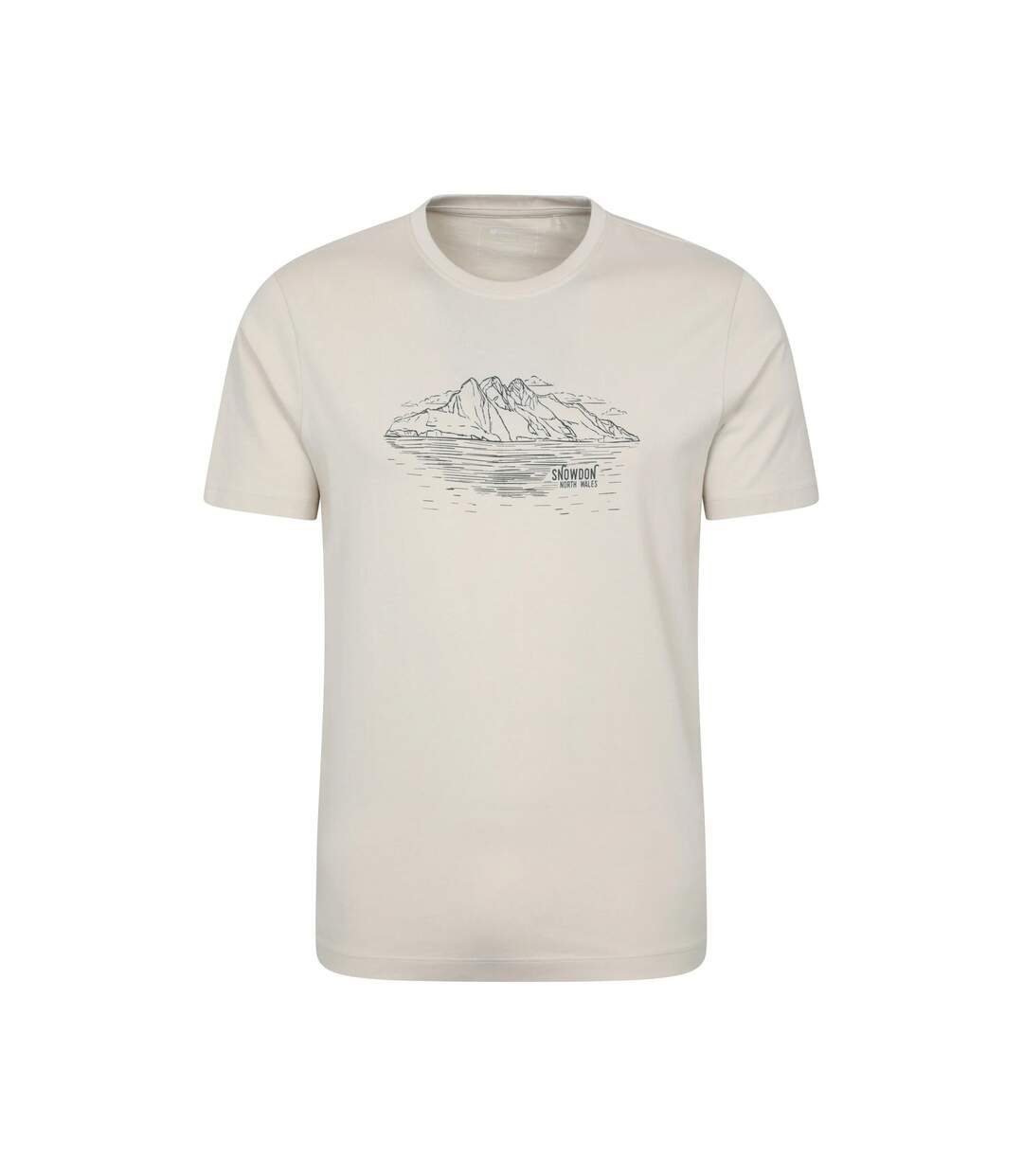 T-shirt manches courtes snowdon homme blanc cassé Mountain Warehouse-1