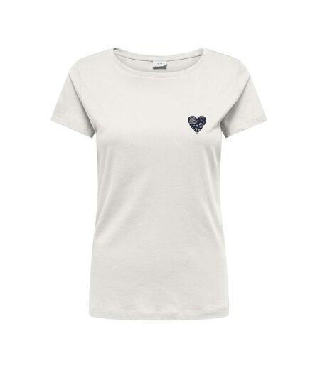 T-Shirt blanc/marine femme jdy paris