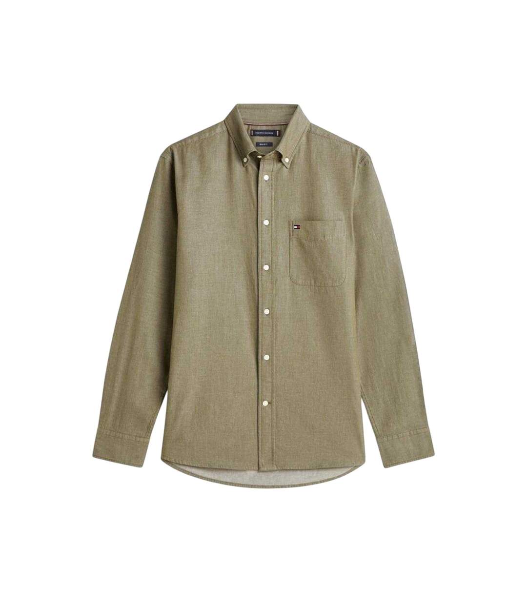 Mens Bedford Long-sleeved Button-down Shirt Olive Tommy Hilfiger-2
