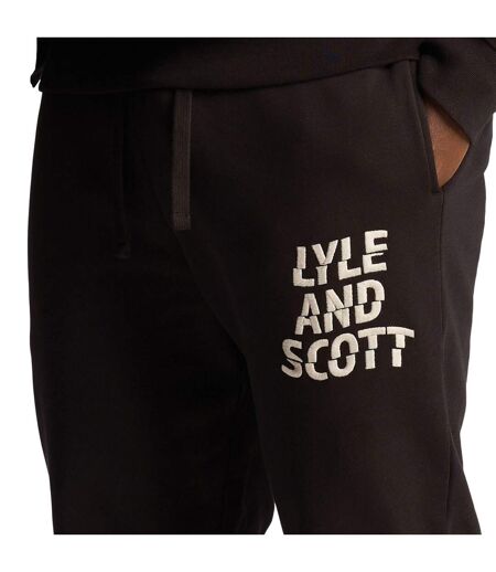 Pantalon De Jogging Motif/style Logo Ondulé Homme Noir Lyle & Scott
