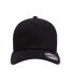 Casquette Trucker Motif/style Deux Tons Noir Blanc Flexfit-1