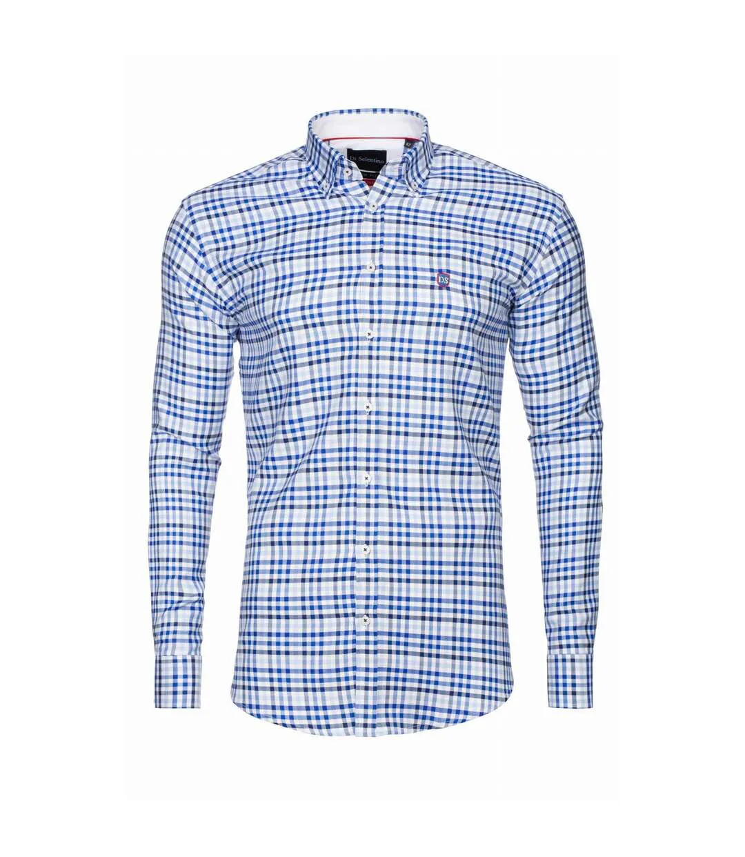 Chemise Motif/style À Carreaux Vincent Homme Rose Di Selentino-1