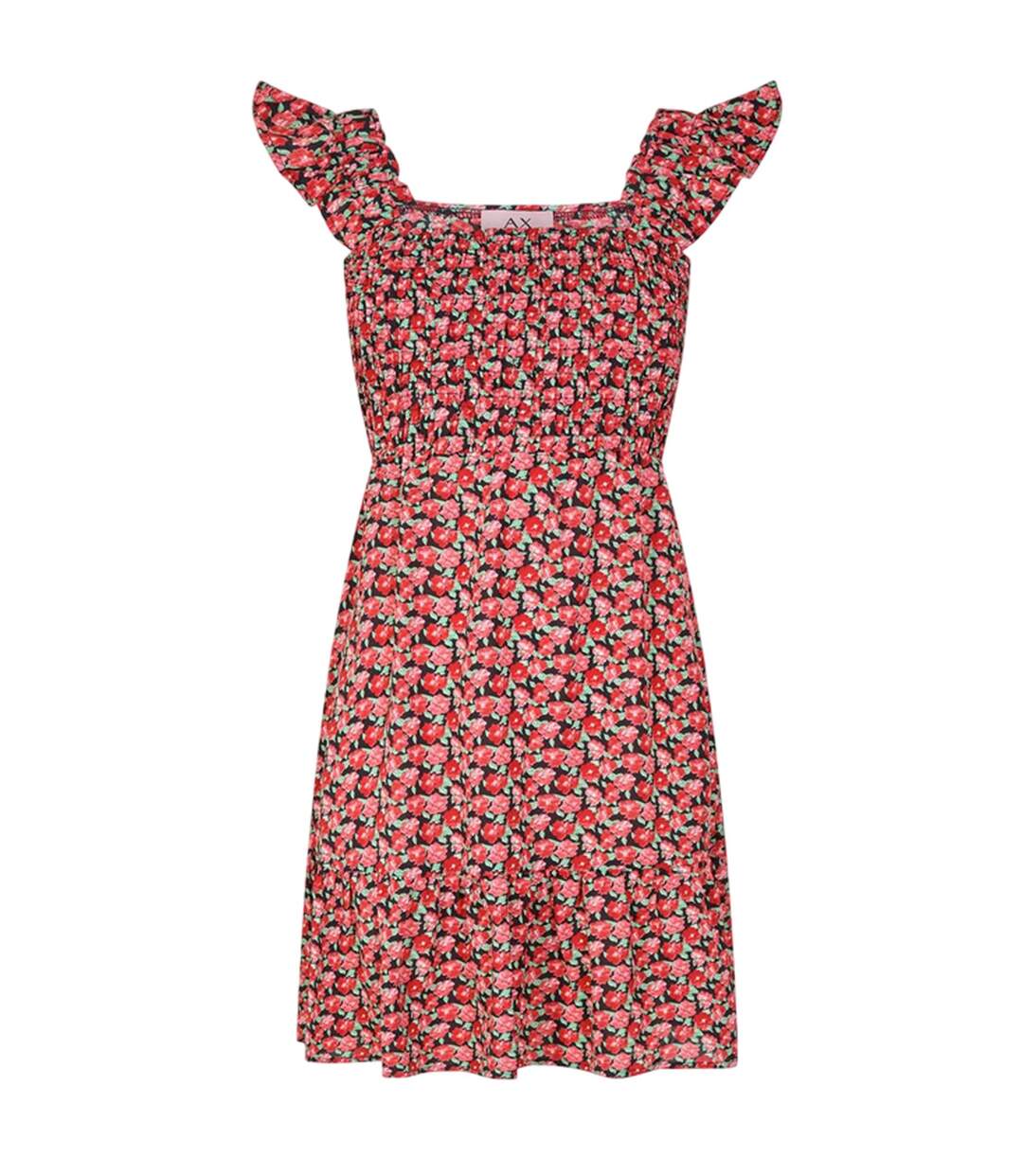 Robe Courte Motif/style Floral Femme Rouge AX Paris-2