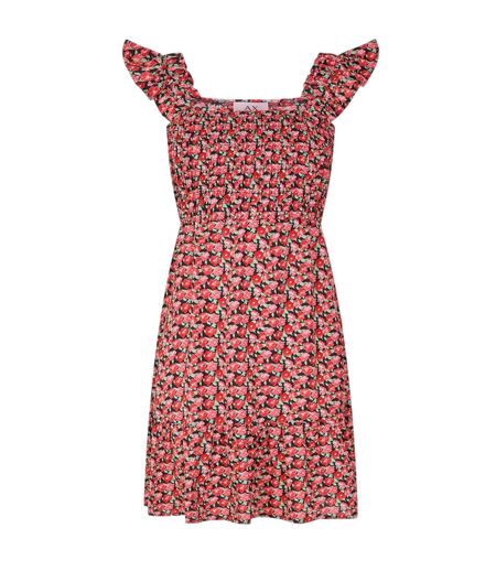 Robe Courte Motif/style Floral Femme Rouge AX Paris