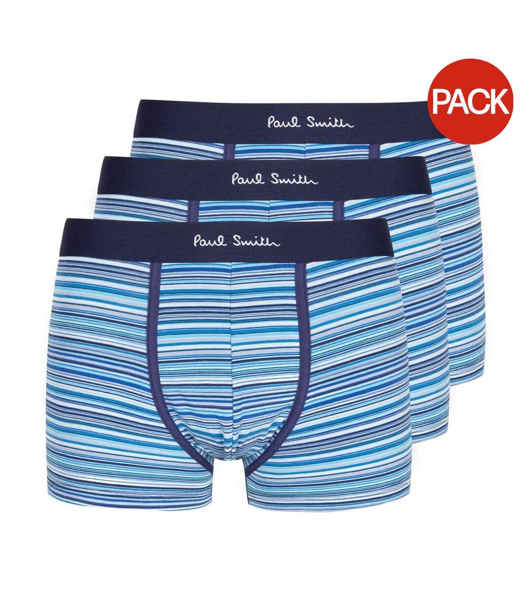 Lot De 3  Boxers Motif/style Logo Homme Bleu À Rayures Paul Smith-1
