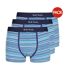Lot De 3  Boxers Motif/style Logo Homme Bleu À Rayures Paul Smith-1