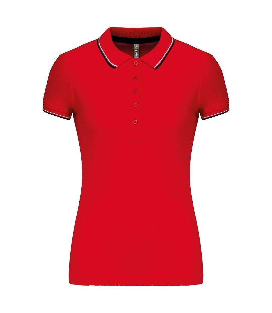 Polo manches courtes - Femme - K251 - rouge - marine - blanc