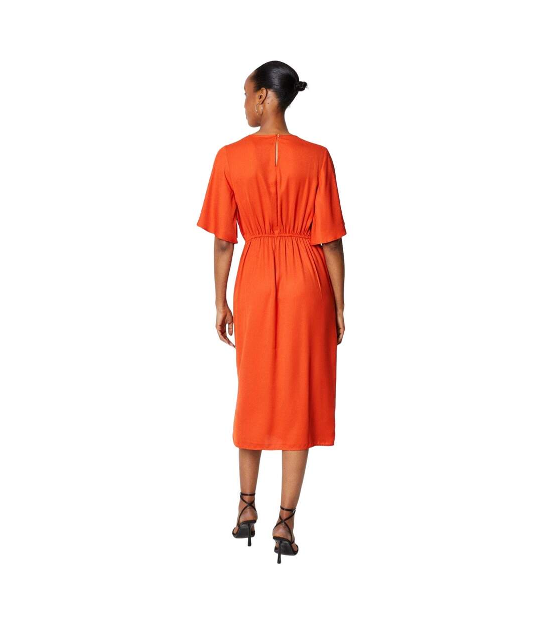 Robe mi-longue femme rouille Principles-2