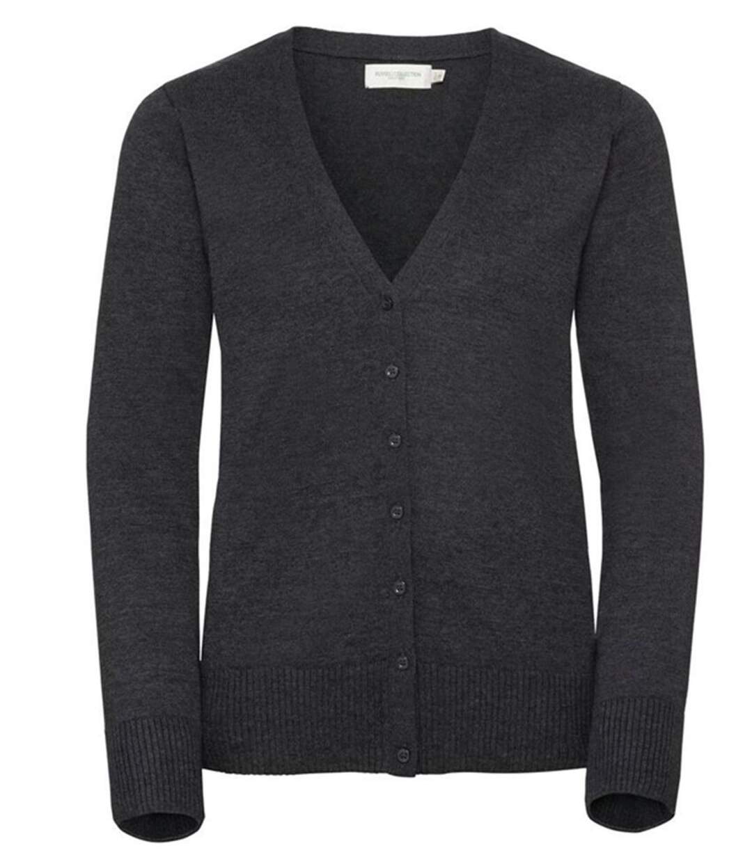 Gilet boutonné cardigan - Femme - JZ715 - gris charcoal-1