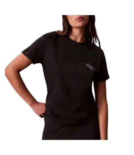 Lot de 2 t-shirt noir femme calvin klein jeans mono logo