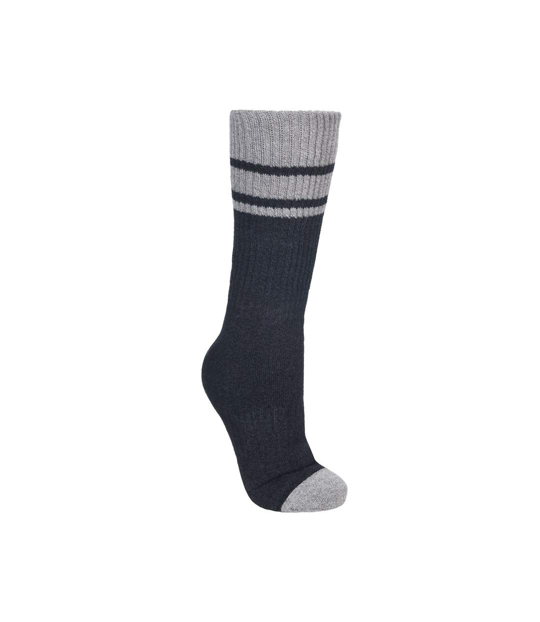 Lot de 2 paires de chaussettes de randonnée hitched homme noir/gris Trespass-4