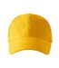 Childrens/kids 6 Panel Baseball Cap Yellow Malfini-3