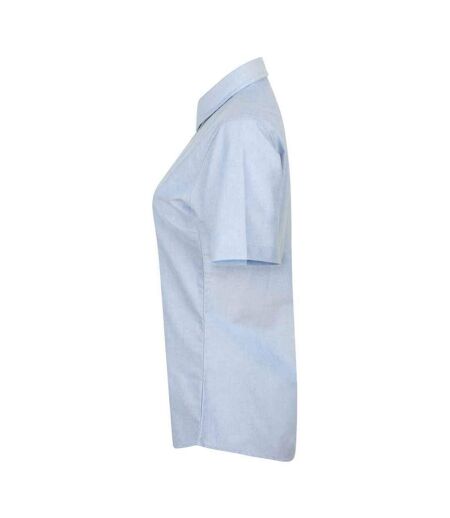 Henbury Womens/Ladies Oxford Short-Sleeved Formal Shirt (Blue) - UTPC6256