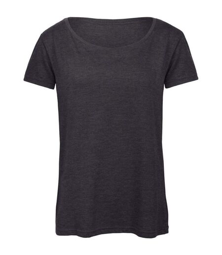 T-shirt Femme Gris Foncé Chiné B&C