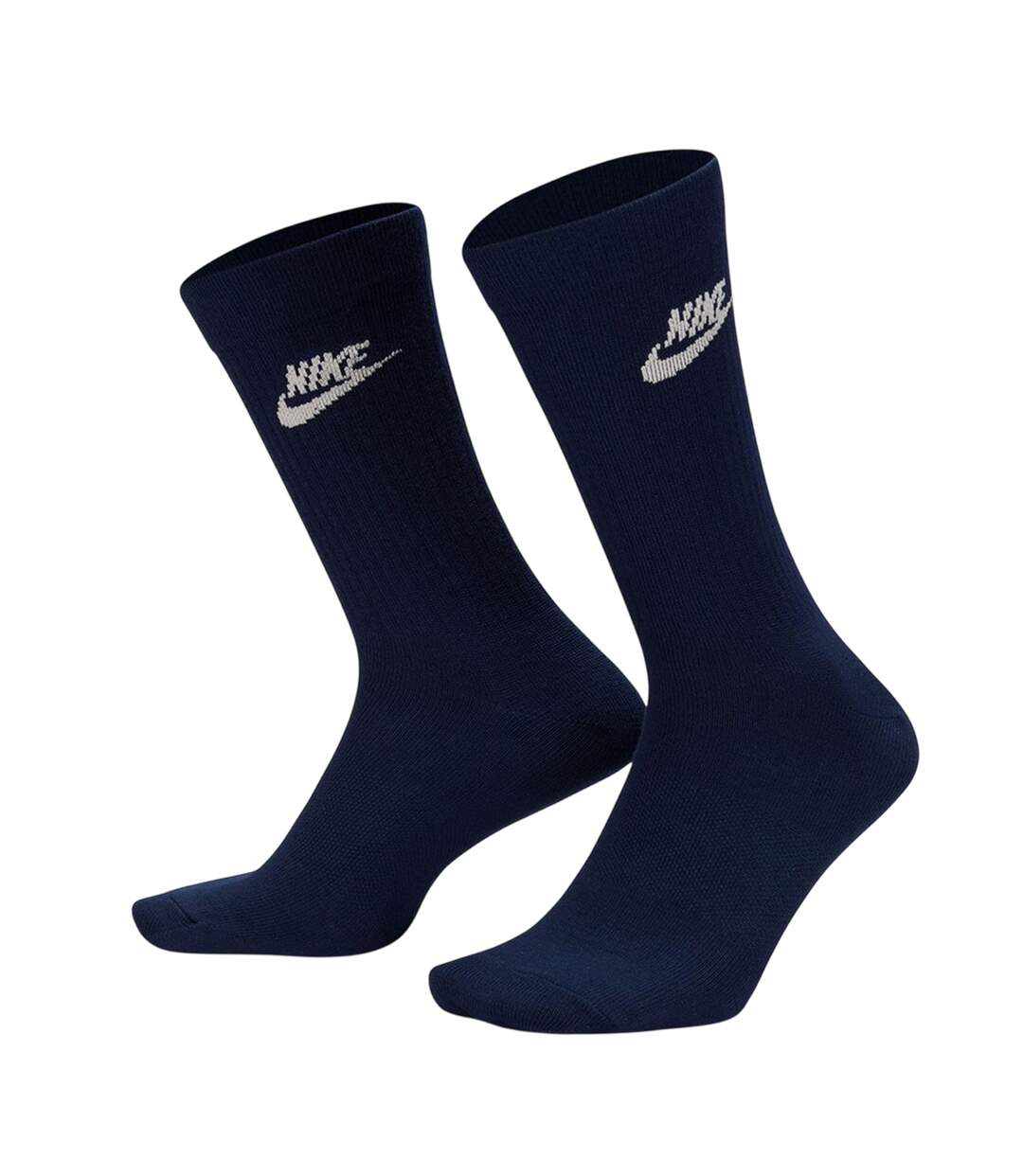 Pack Of 3  Mens Nsw Essential Socks  Black Grey Silver Nike-3