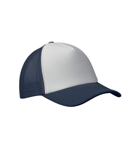Bubble Trucker Cap White Dark Blue MidOcean