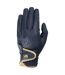 Unisex Cottenham Elite Riding Gloves Navy Gold Hy5-1