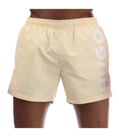 Short De Bain Style Logo Abas Homme Jaune Hugo