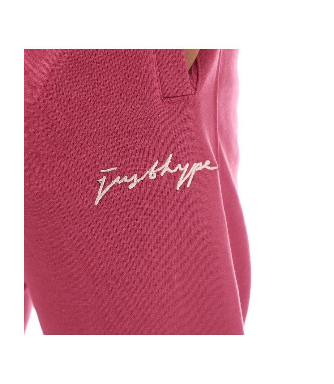Pantalon De Jogging À Poches Motif/style Uni Homme Rose Hype-4