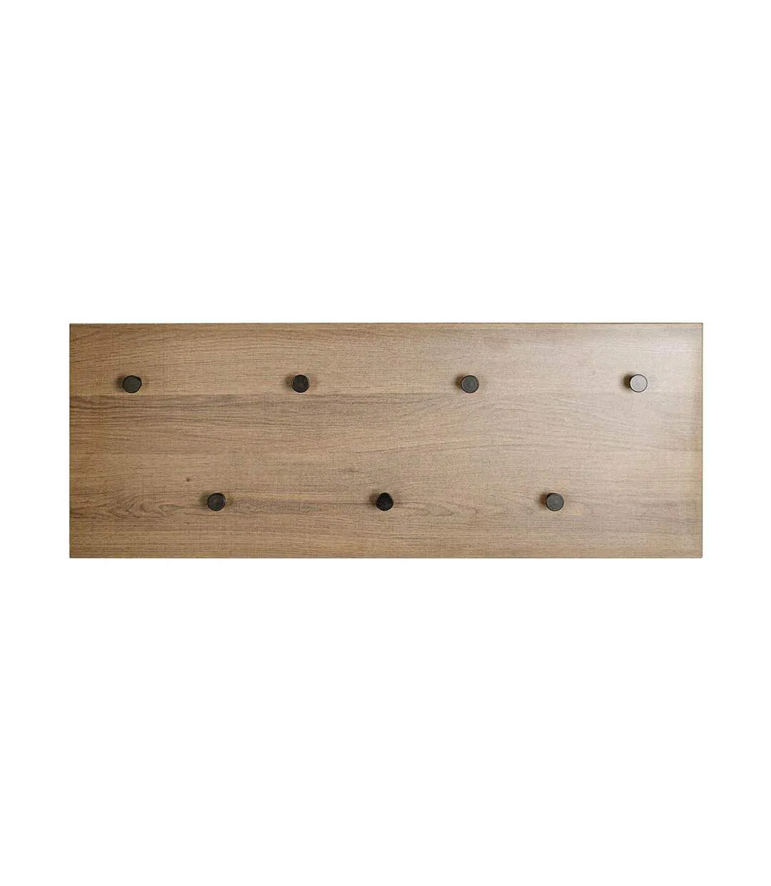 Patère Murale Double Miranda 80cm Chêne Foncé & Noir-2