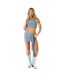 Womens/ladies Ruched Tie Detail Mini Skirt Grey Missy Empire-1