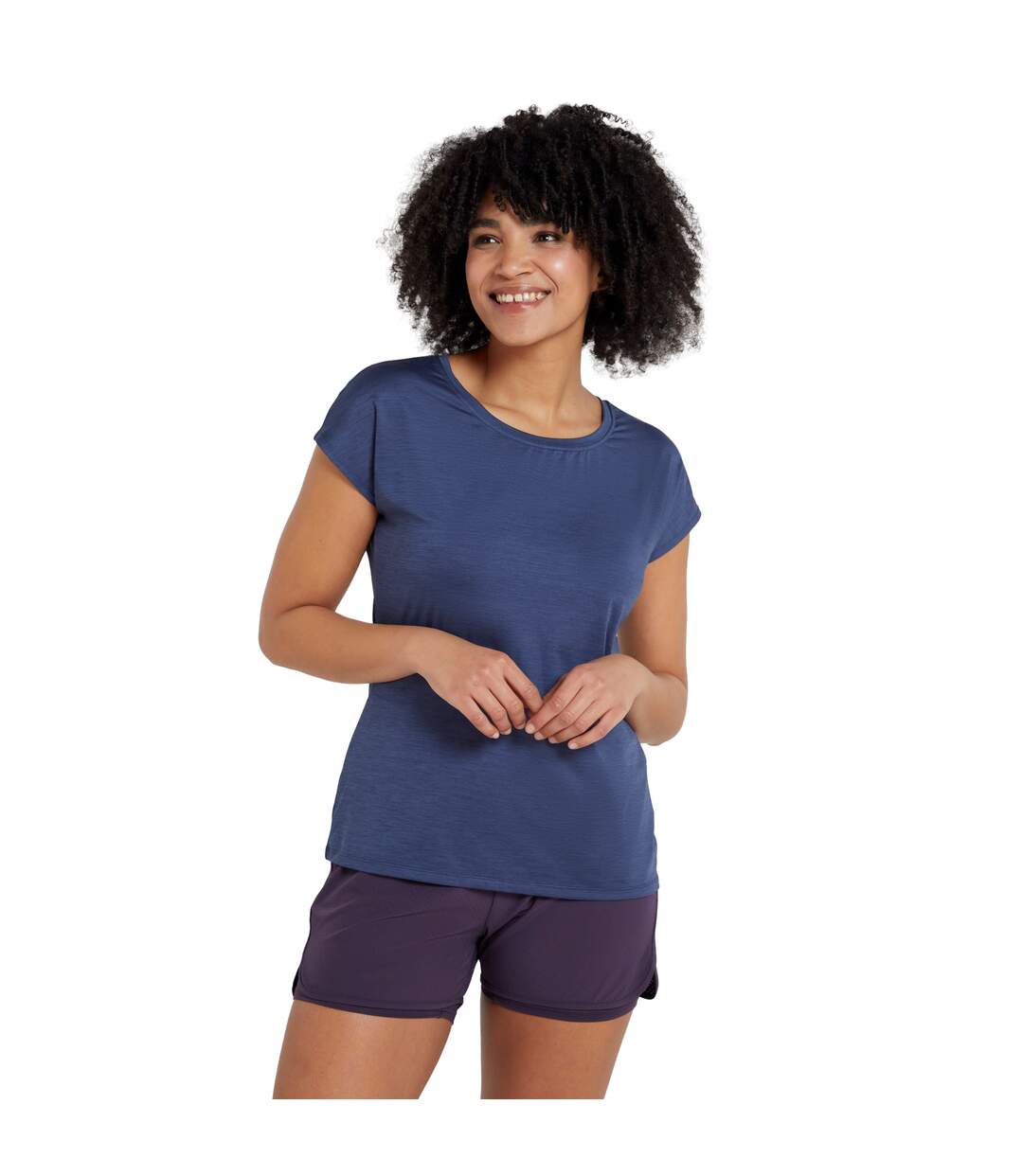 T-shirt panna femme bleu marine Mountain Warehouse