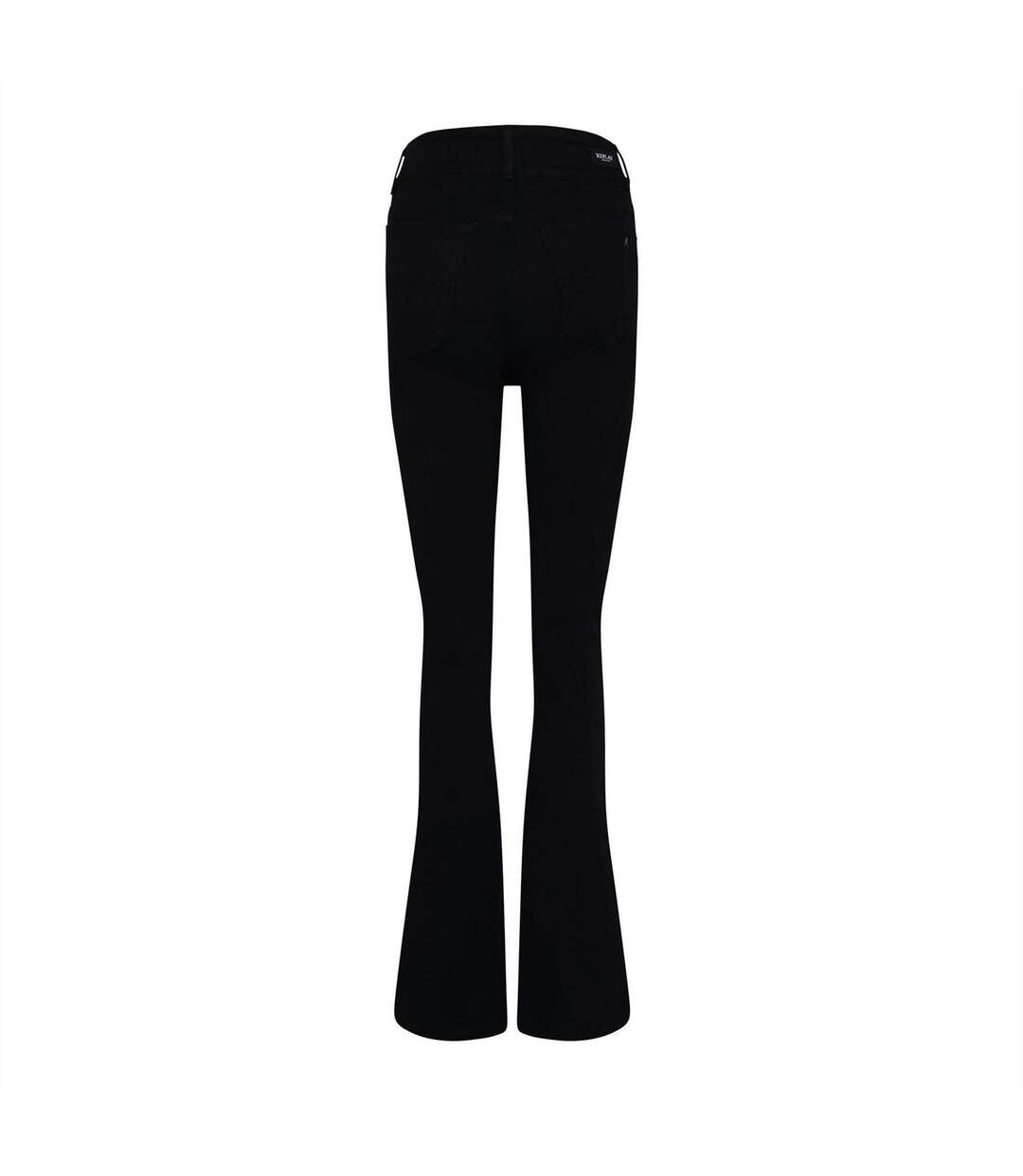 Womens/ladies New Luz Denim Bootcut Jeans Black Replay-2