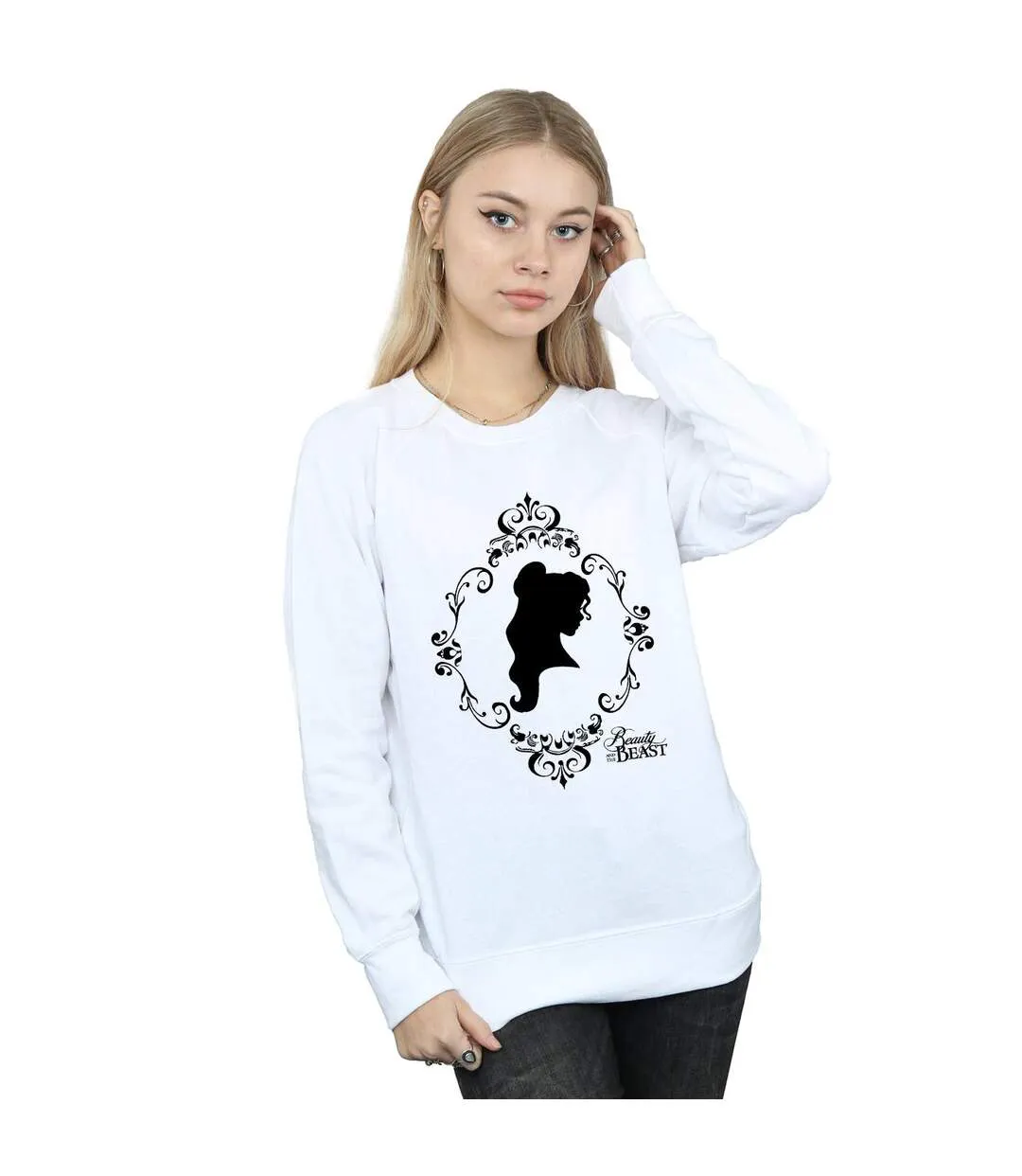 Disney Princess - Sweat BELLE SILHOUETTE - Femme (Blanc) - UTBI32685-2