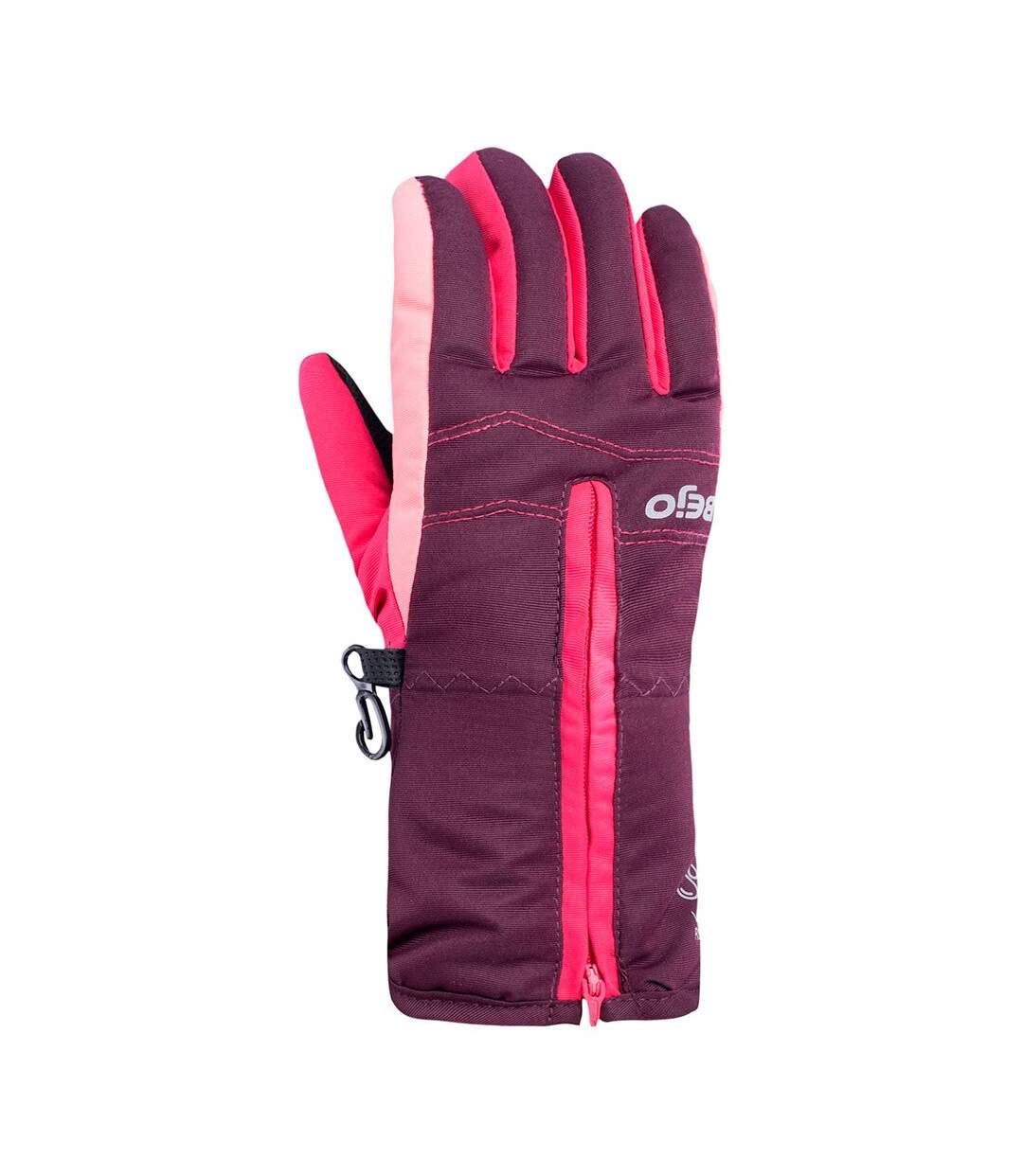 Bejo - Gants OSIAN - Enfant (Violet foncé / Framboise / Rose saumon) - UTIG134-1