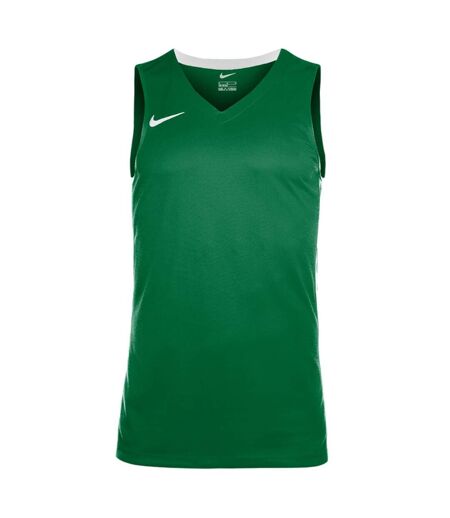Mens Team V Neck Basketball Jersey Pine Green White Nike